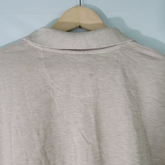 Brooks Brothers Original Fit Performance Polo Sz L Tan Long Sleeve Pima Cotton - Picture 7 of 11